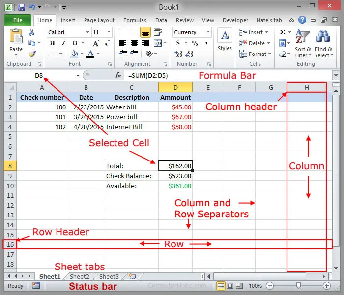 Workbook in Excel