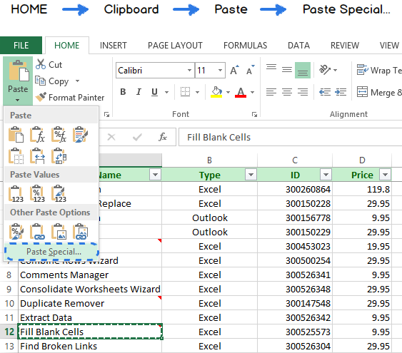 Working with cell notes in Excel