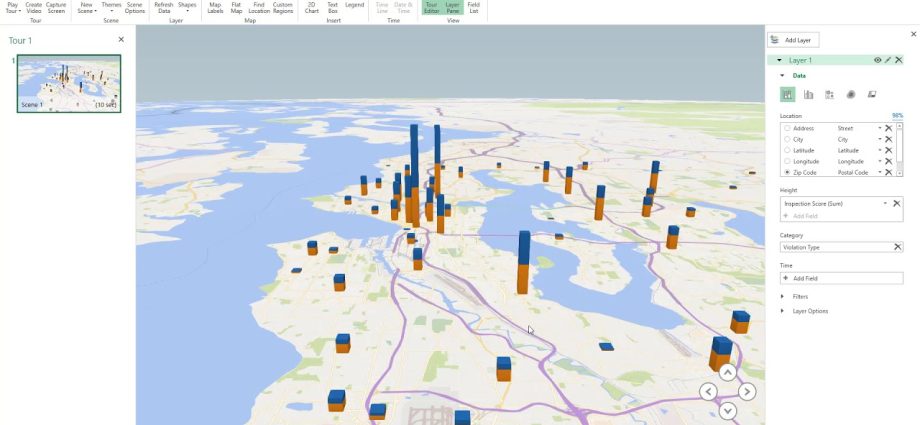 Working with maps in Excel 2013