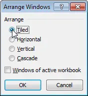 Workspace in Excel