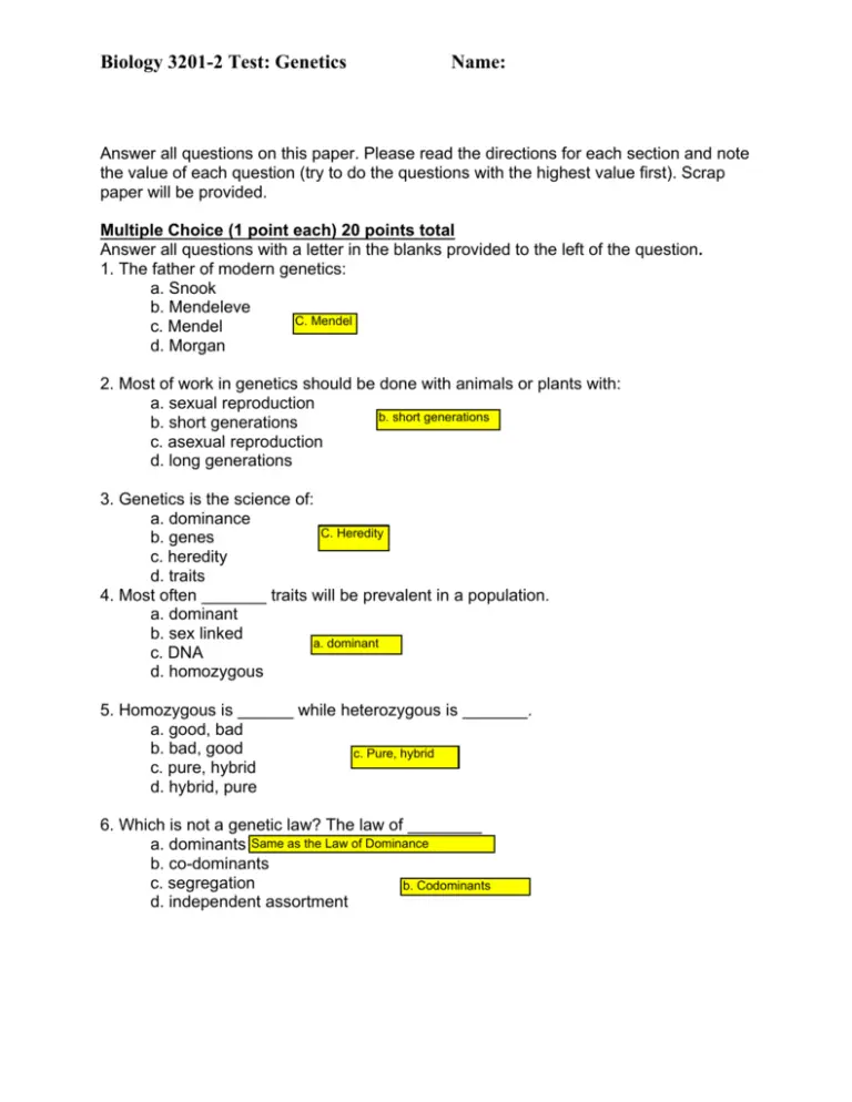 5 questions about genetics