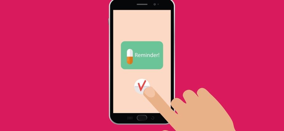 A free SMS will remind you about medications for hypertension