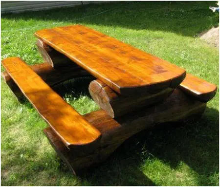 A log bench: how to do it yourself for a summer residence, drawings and photos