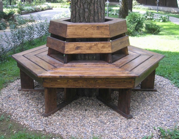 A log bench: how to do it yourself for a summer residence, drawings and photos