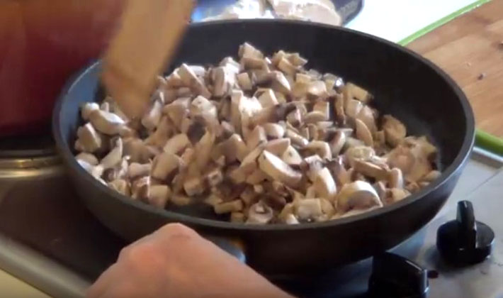 A recipe for mushroom soup made from fresh mushrooms