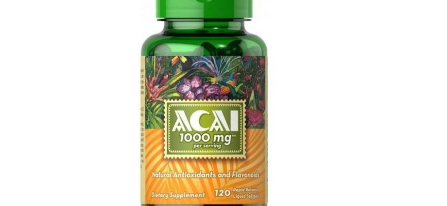 Acai 1000 mg &#8211; indications, contraindications, dosage, warnings