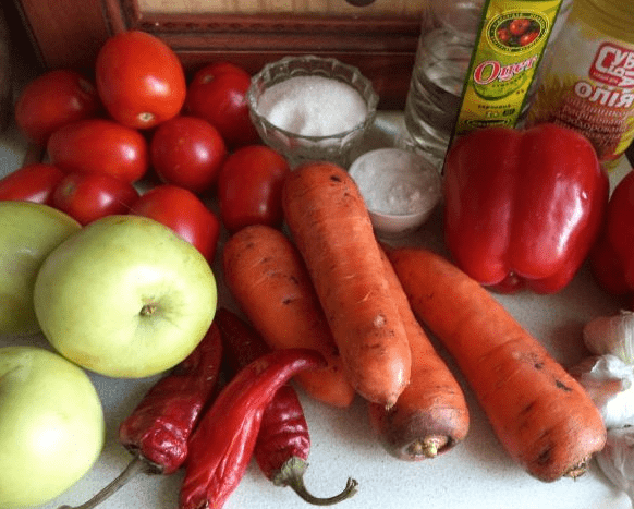 Adjika with carrots