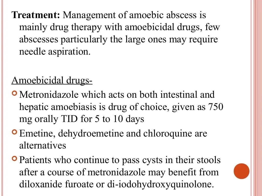 Amoebic liver abscess &#8211; diagnosis and treatment of liver amoebiasis