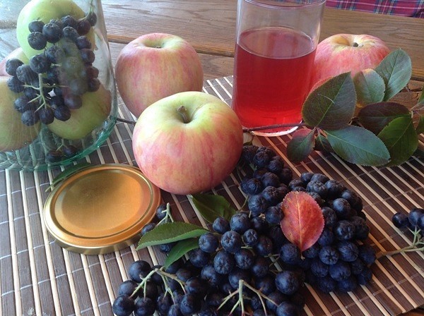 Apple and blackberry compote