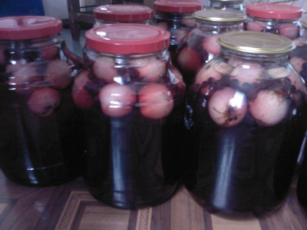 Apple and blackberry compote