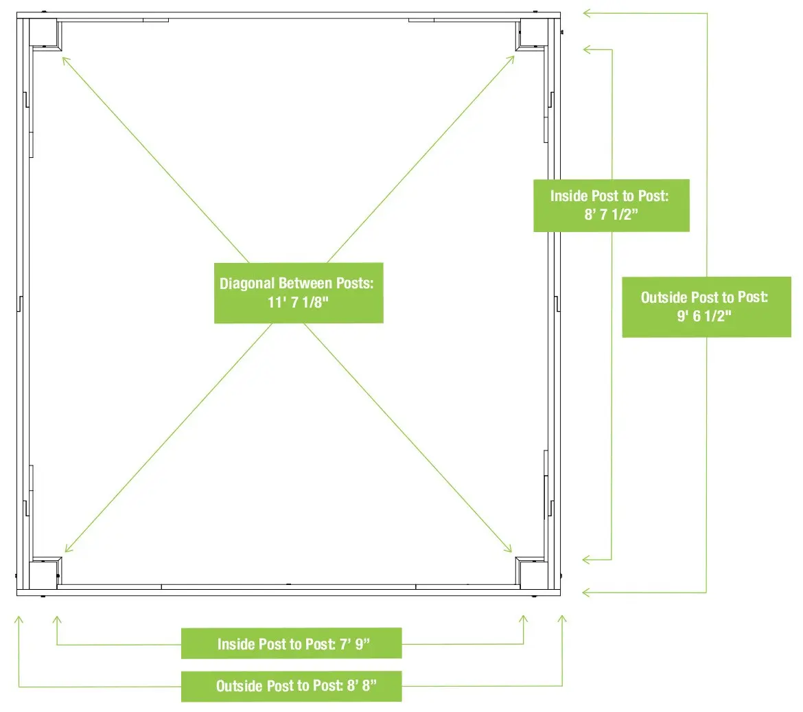 Arbor dimensions: standard and optimal dimensions of pavilions, calculation of the construction area by the number of people