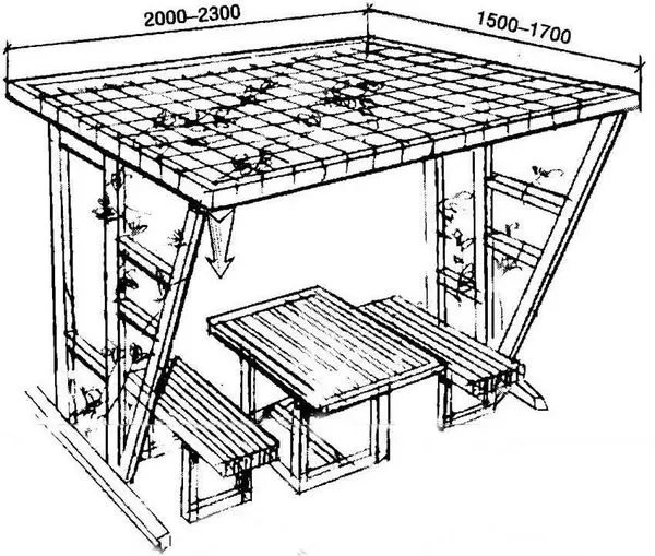 Arbor for grapes: how to make a metal frame and tighten it with a vine, a choice of non-covering bush varieties