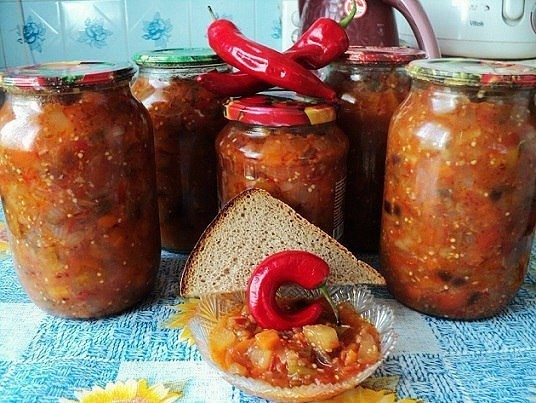 Armenian eggplant appetizer for the winter