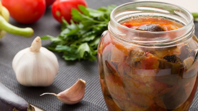 Armenian eggplant appetizer for the winter