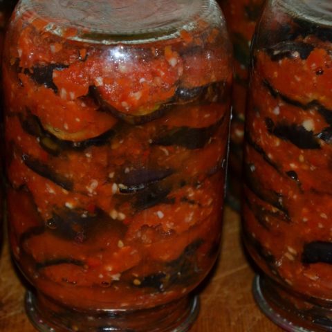 Armenian eggplant appetizer for the winter