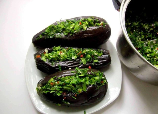 Armenian eggplant appetizer for the winter