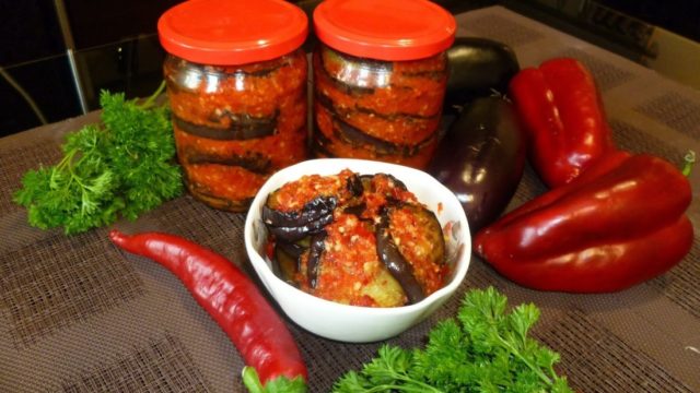 Armenian eggplant appetizer for the winter