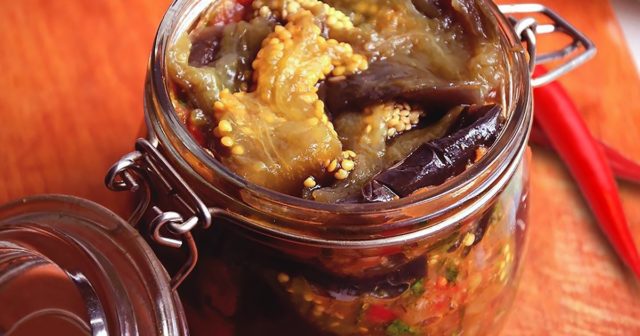 Armenian eggplant appetizer for the winter