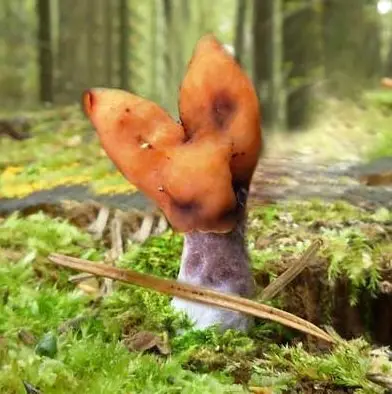 Autumn stitch (Gyromitra infula) photo and description