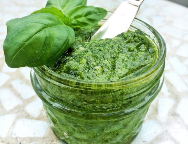 Basil pasta for the winter