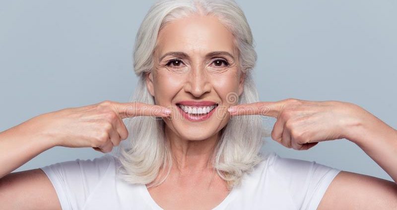 Beautiful teeth for mature people