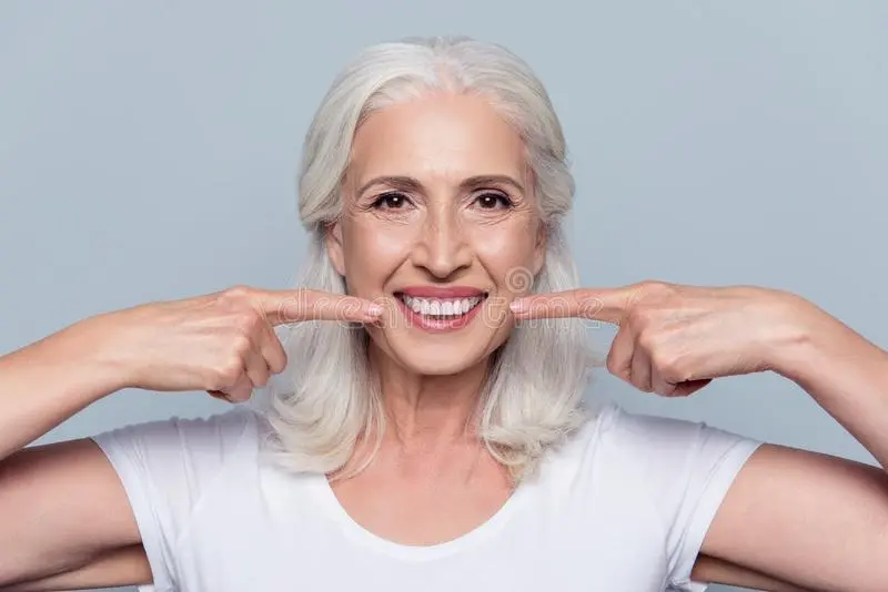 Beautiful teeth for mature people