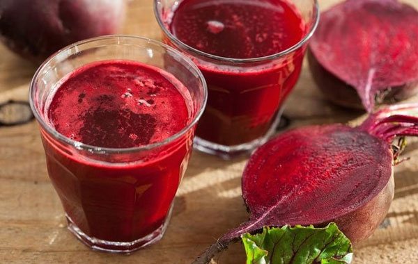 beet juice in the nose