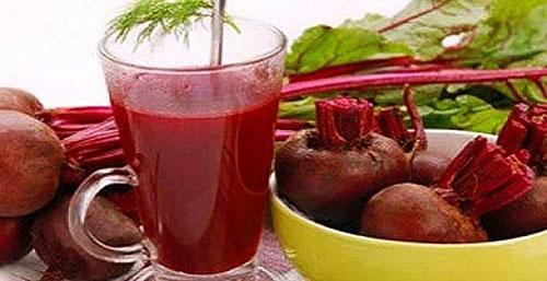 beet juice in the nose