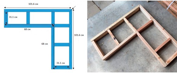 Bench from a bar: how to do it yourself, drawings, sizes and photos