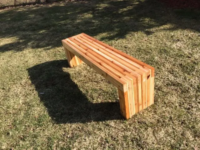 Bench from a bar: how to do it yourself, drawings, sizes and photos