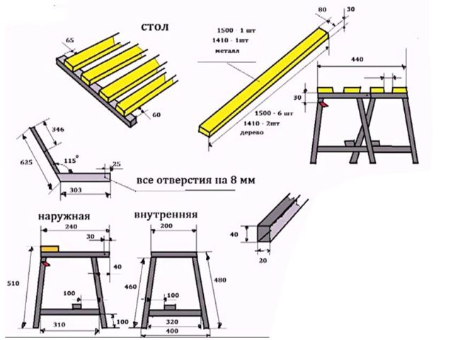 Bench-transformer with a canopy: the most successful model, drawings and photos