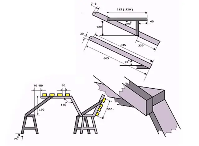 Bench-transformer with a canopy: the most successful model, drawings and photos