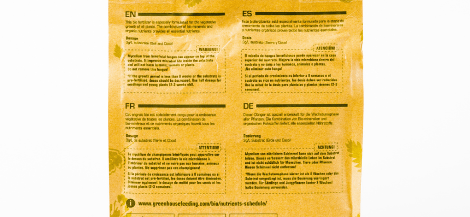 Biofertilizer BioGrow: instructions for use