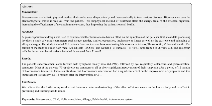 Bioresonance &#8211; indications, the course of the study. Bioresonance and magnetic resonance