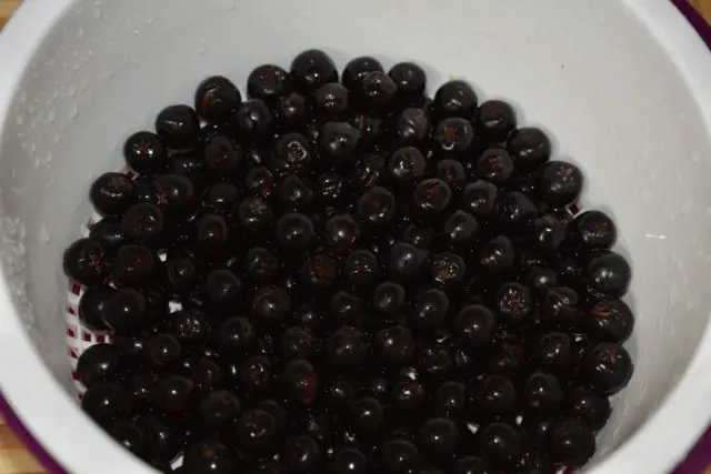 Black chokeberry sauce for meat