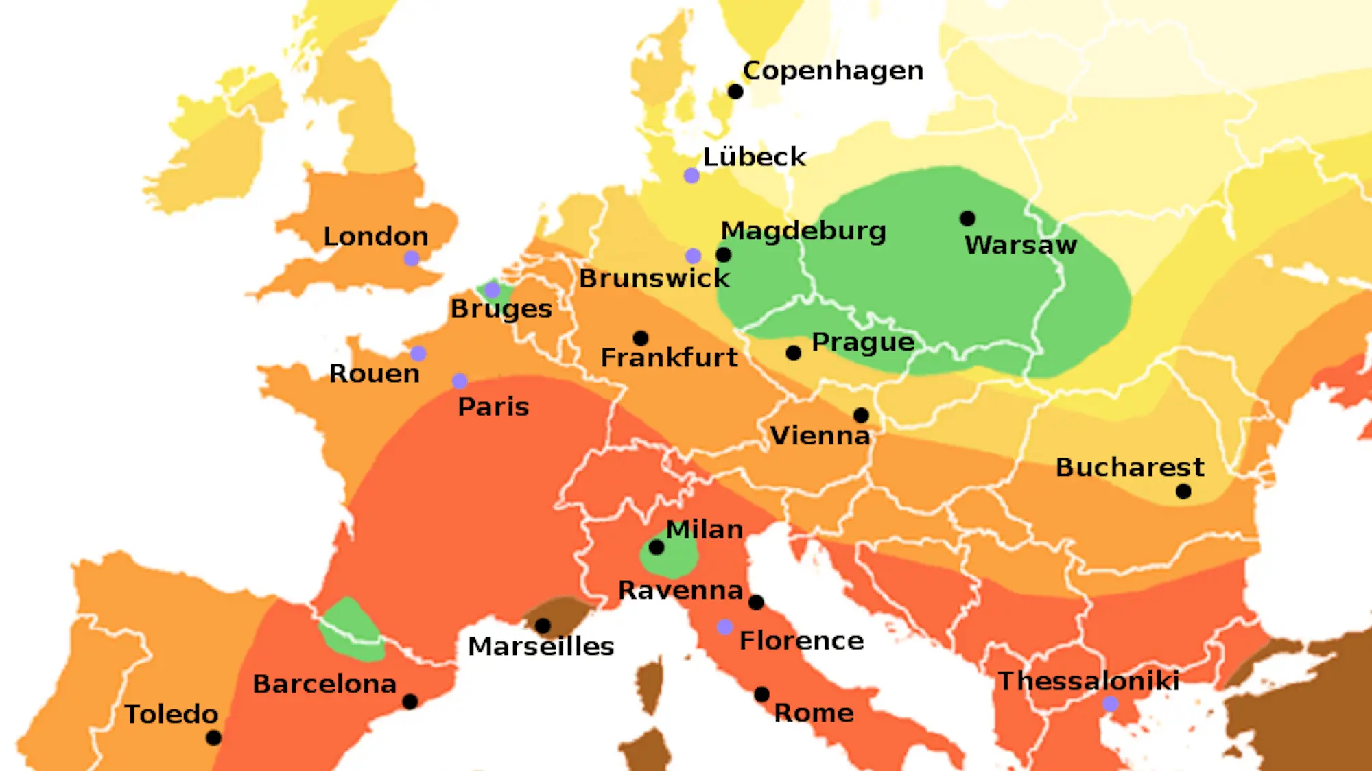 Black spots on the map of Poland. They show where it is worst