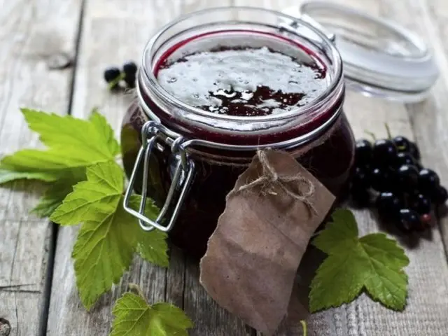 Blackcurrant jam in a meat grinder