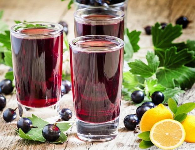 Blackcurrant juice: frozen, fresh