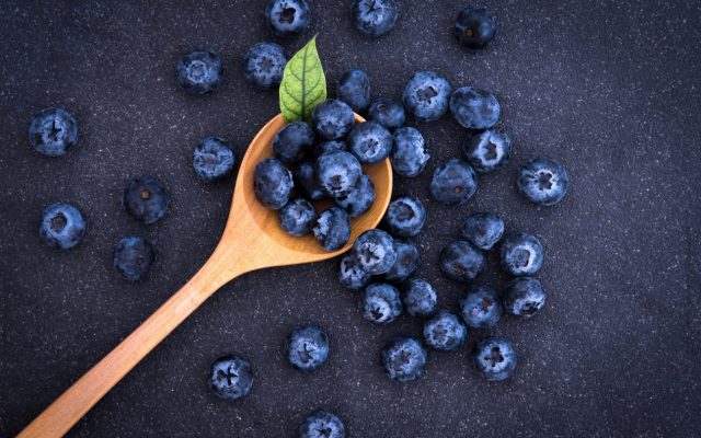 Blueberries in their own juice for the winter