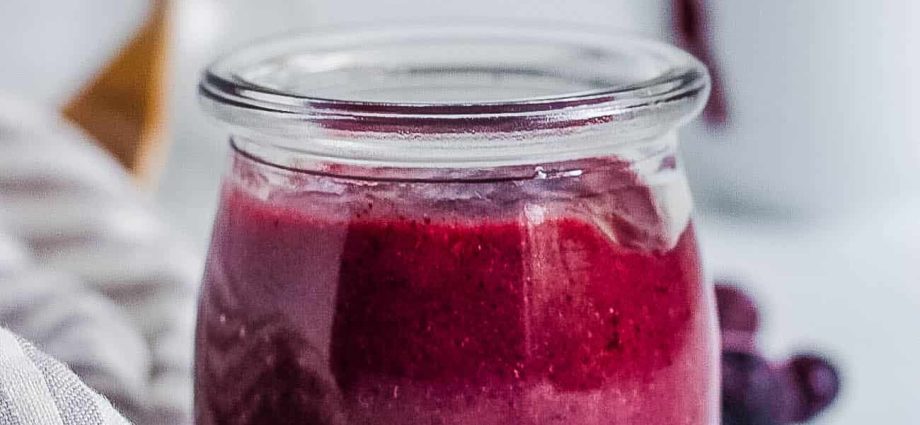 Blueberries mashed for the winter with sugar