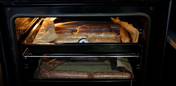 Boiled-smoked sausages from meat of turkeys, pork, beef and other types of meat