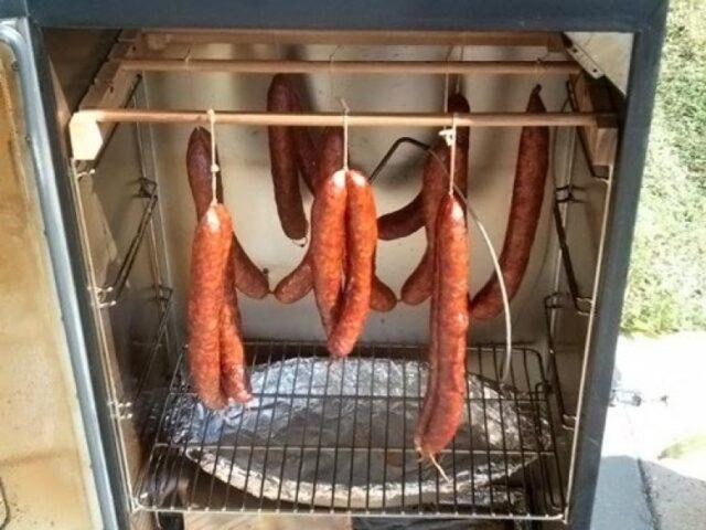 Boiled-smoked sausages from meat of turkeys, pork, beef and other types of meat