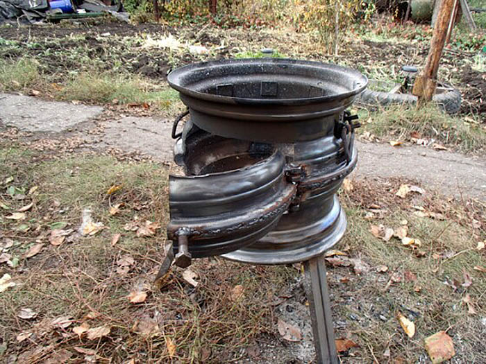 Brazier from car disks (cauldron stand, barbecue oven, grill): step-by-step assembly + photo of wheel brazier ideas