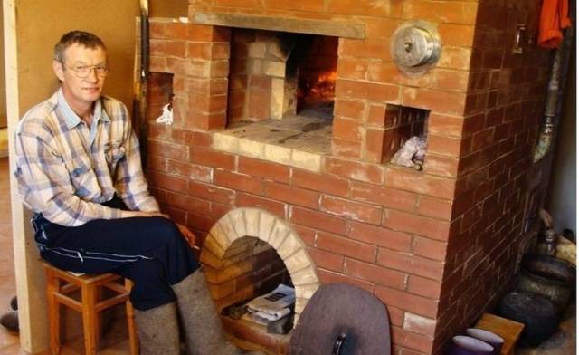 Brick barbecue in the gazebo 