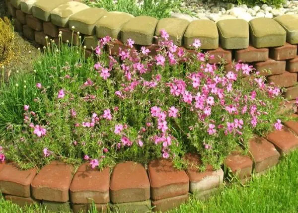 Brick flower beds: do it yourself