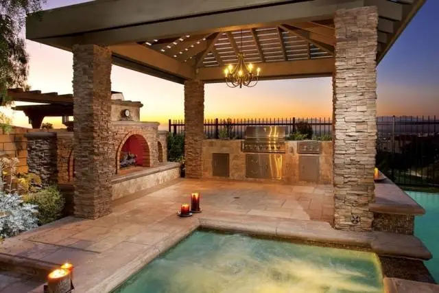 Brick gazebos: photo &#8211; simple and beautiful