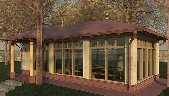 Brick gazebos: photo &#8211; simple and beautiful