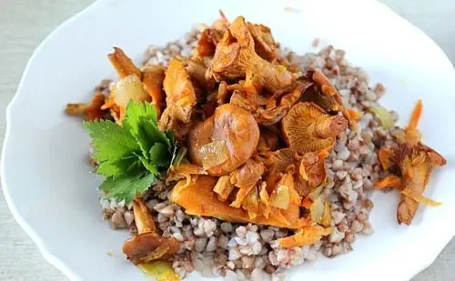 Buckwheat with chanterelle mushrooms: how to cook, recipes and photos