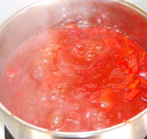 Bulgarian lecho for the winter from tomato paste 