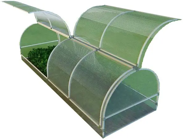 Butterfly greenhouse made of polycarbonate: construction instructions